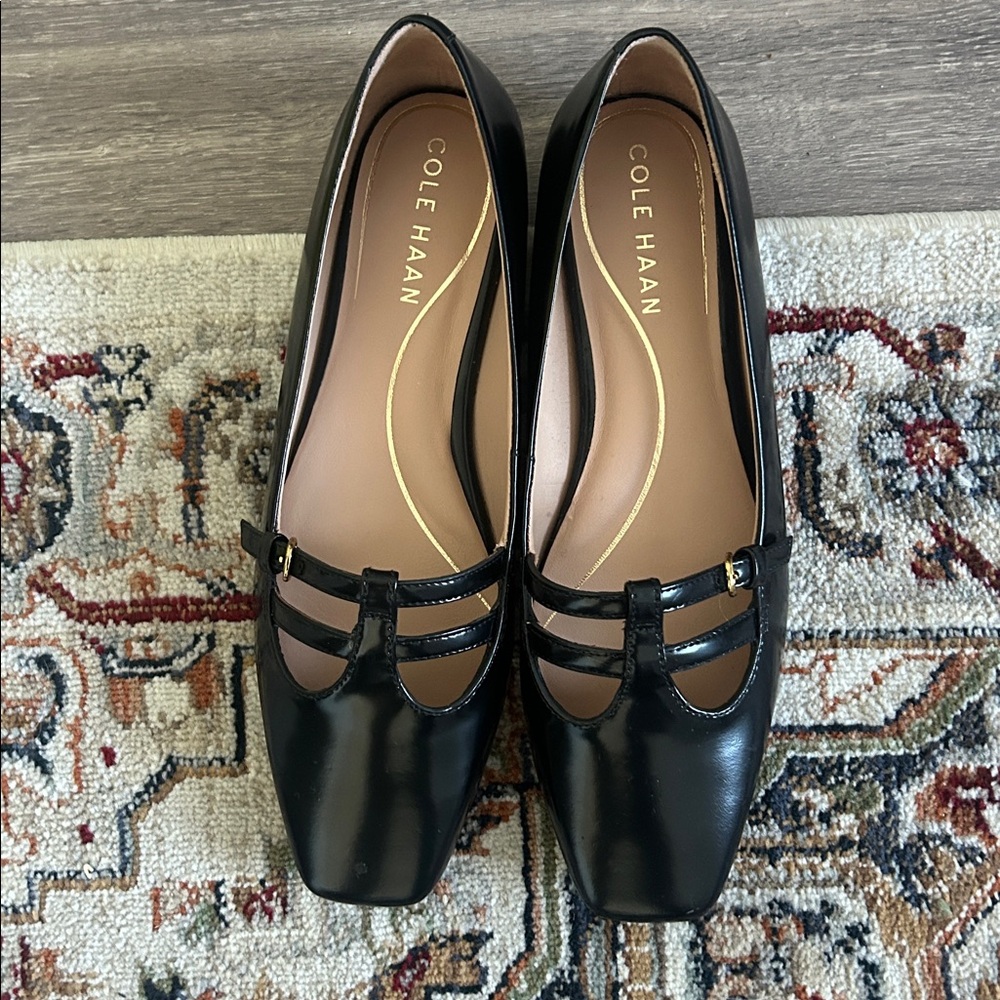Cole Haan Black Women's Flats with Strap Detail